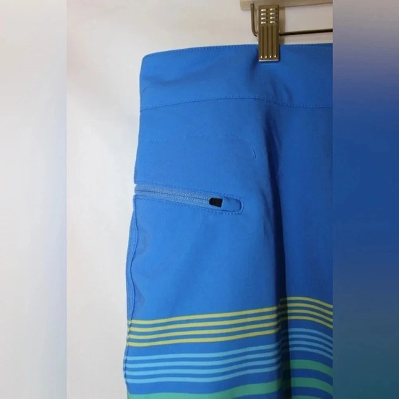 Vineyard Vines Striped Unlined Board Swim Shorts with Zippered Pocket Size 40 - Picture 2 of 14